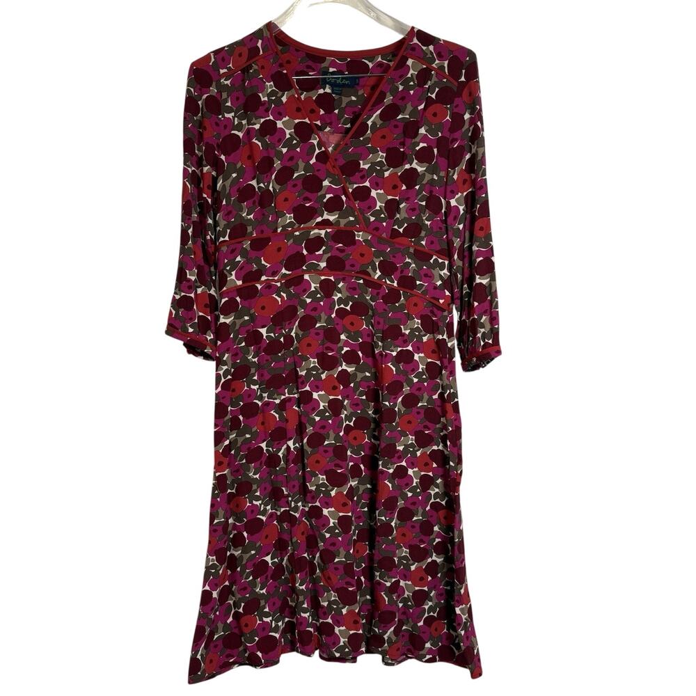 Boden Midi Dress Poppy Floral A Line Empire Waist Women’s 12 Garden Party Boho